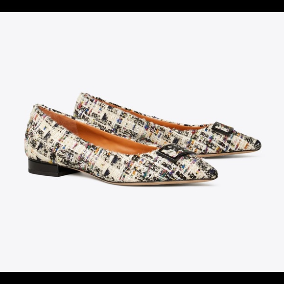 Gorgeous NWT Tory Burch Tweed Flats - Picture 5 of 7